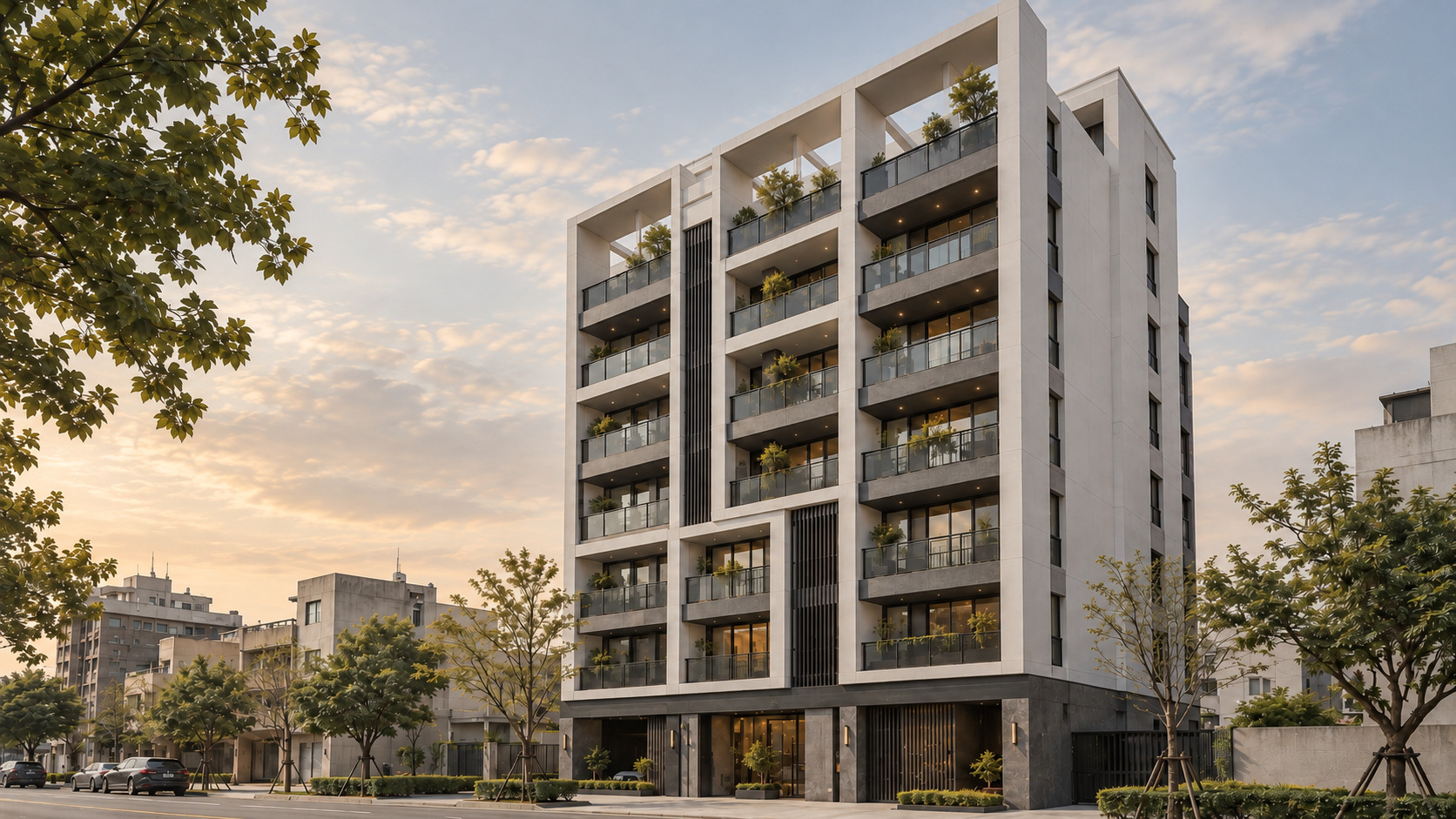 創新建設:現代集合住宅立面與植栽陽台